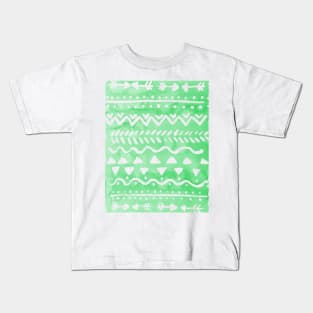 Loose bohemian pattern - green Kids T-Shirt